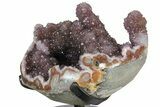 Amethyst Stalactite Formation on Metal Stand - Uruguay #139832-2